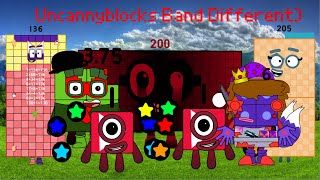 Uncannyblocks Band Different 136 to 205 @numberblocksbasics1220