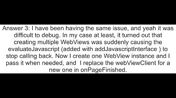 Android Webview EvaluateJavascript sometimes does not return a response