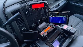 Ham radio mobile set up, update April 2024