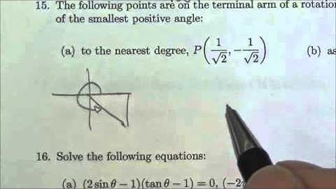 Math 30-1 Trig I Review #15a