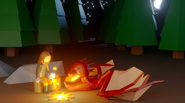 Low Poly Dragon Animation