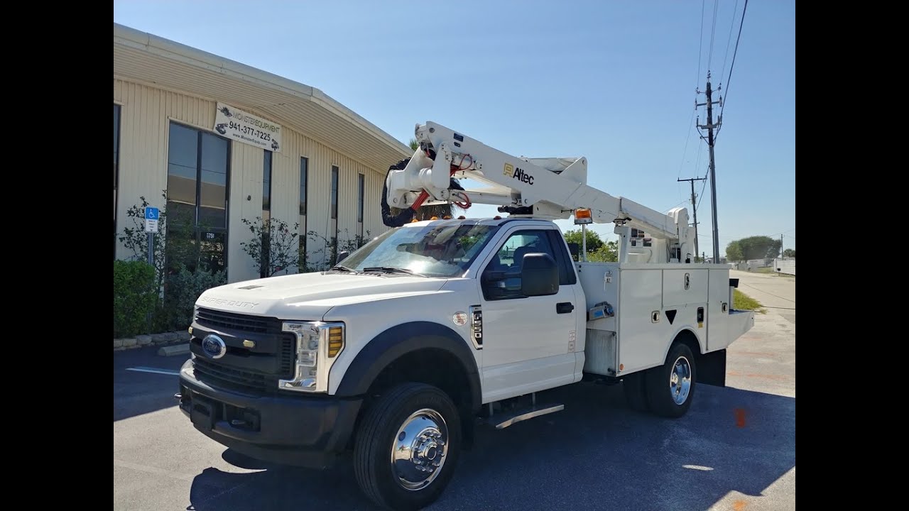 Altec AT37G 42ft Bucket Boom on 2018 Ford F550 Reg Cab Utility Truck   75432
