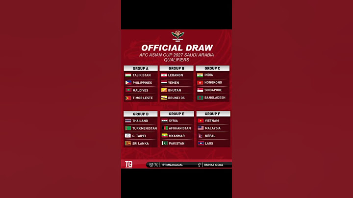 OFFICIAL DRAW AFC ASIAN CUP 2027 SAUDI ARABIA QUALIFIERS