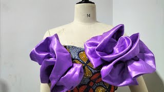 HOW TO SEW STYLISH RUFFLE TO CORSET / BUSTIER - YouTube