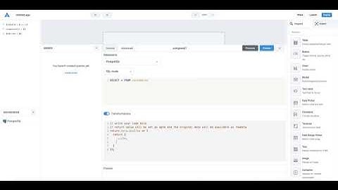 ToolJet - Transformations