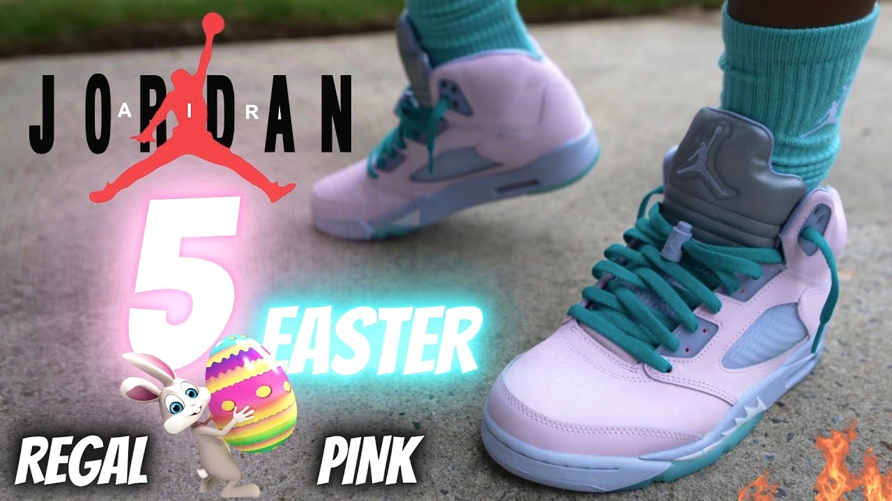 JORDAN 5 EASTER (REGAL PINK) DETAILED REVIEW & ON FEET W LACE SWAPS
