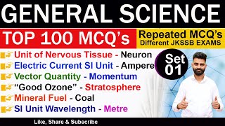 General Science l Top 100 MCQ's l  FAA l VLW l &amp; Other JKSSB EXAMS l @keepgrowingwithshamsher