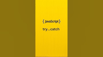 Try… catch error handling in JavaScript. #education #shorts #fun #learning #interview #javascript