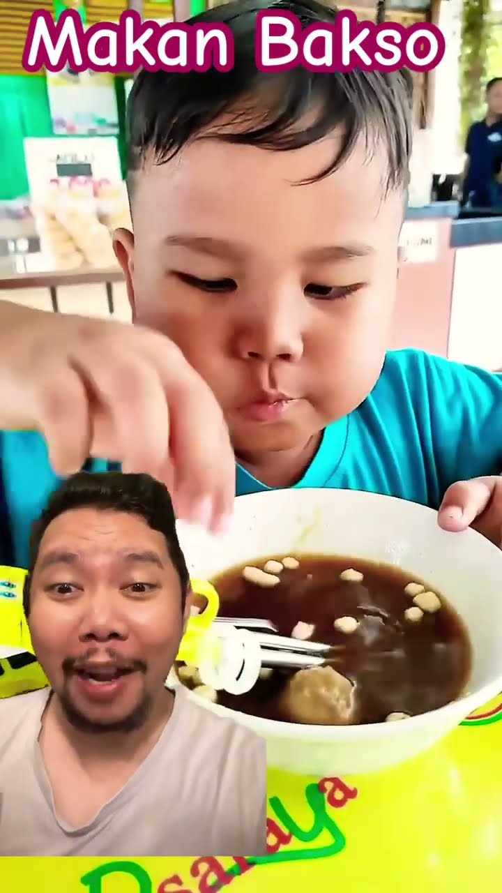 MAKAN BAKSO LAHAP BENER!!!!?? #cute #cutebaby #eating #funny #mukbang