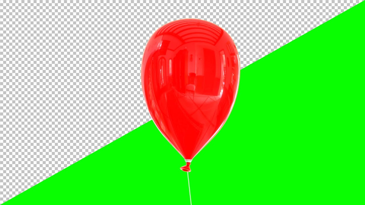 Футаж на зеленом фоне — Воздушный шарик - YouTube