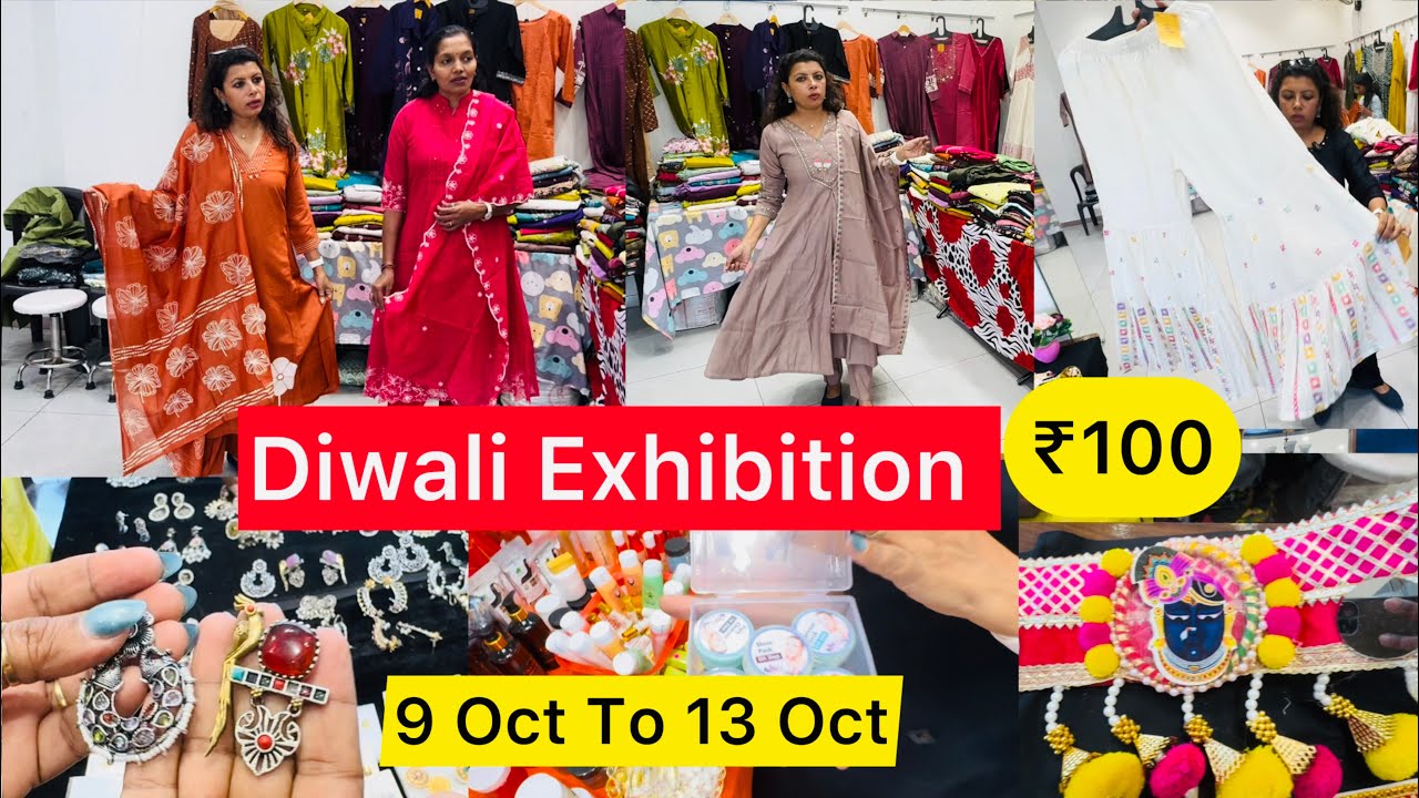 ₹100😱Diwali Exhibition Dresses Jewellery Home Made Items | Vadodara Shopping 