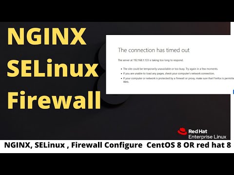 NGINX, SELinux , Firewall Configure  CentOS 8 OR red hat 8