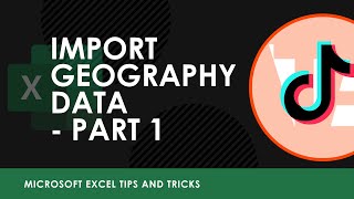 How To Import Geography Data Into Excel - Part 1 #shorts screenshot 1