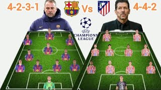 Rashford Starts Barcelona Vs Atletico Madrid Potential Head To Head Line Up In Ucl Quarter Final