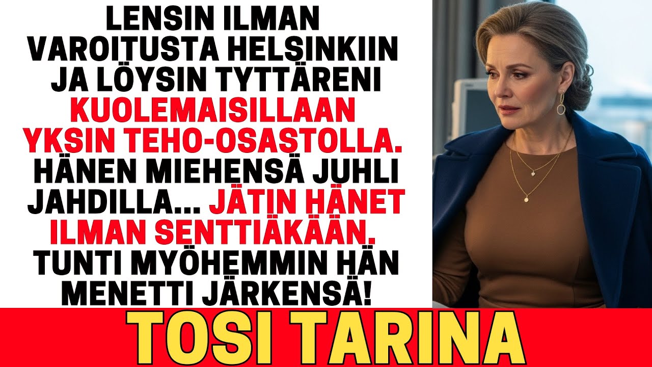 TYTTÄRENI OLI KUOLEMAISILLAAN, JA HÄNEN MIEHENSÄ JUHLI — MITÄ TEIN SEURAAVAKSI...