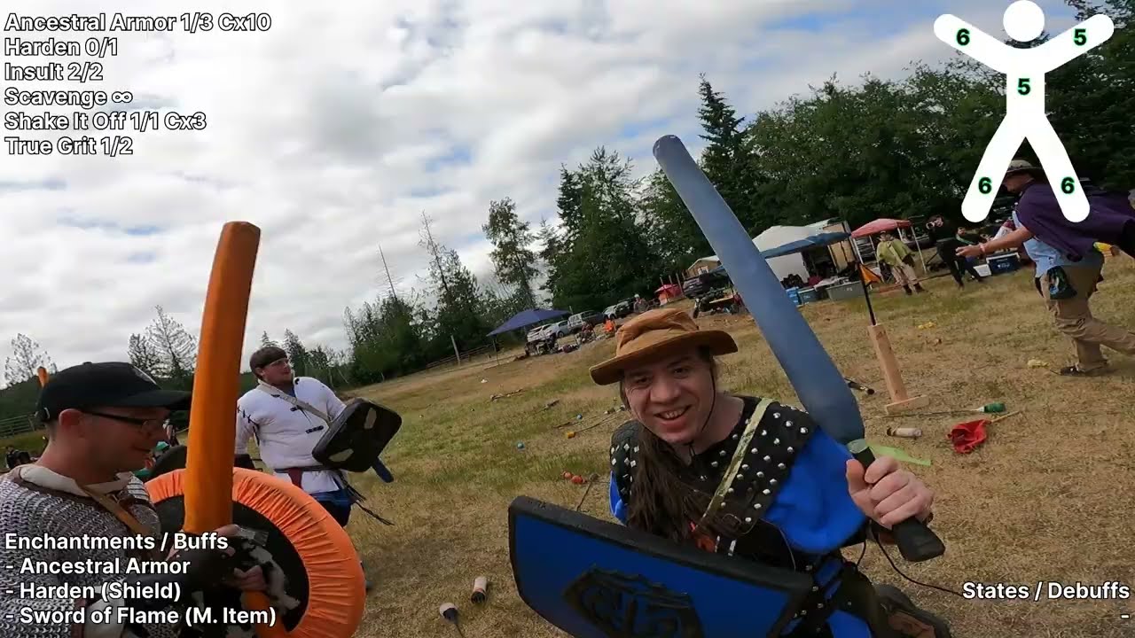 Amtgard - Warrior HUD Gameplay Get In The Bunker Node Control - Northern Lights Summer 2025 Midreign