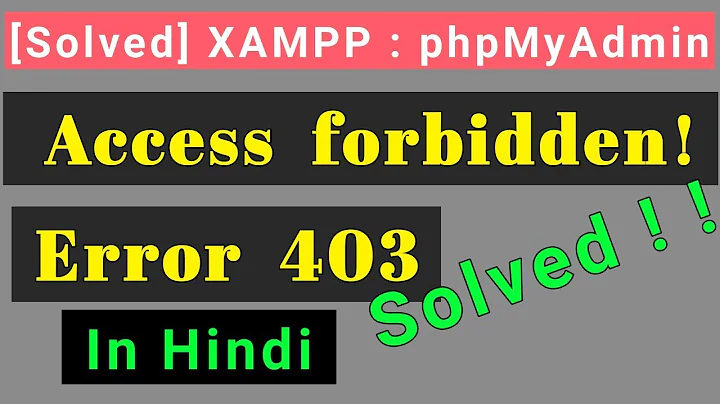 Access  Forbidden!  Error 403  Xampp | access forbidden error 403 localhost | Xampp Server Error