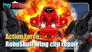 Vintage Action Force RoboSkull wing clip repair - Toy Polloi