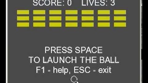 game bricka (a breakout clone) developed by Leonel Machava