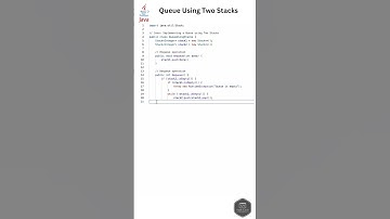 Implementing a Queue Using Two Stacks - Essential Coding Skills! #shorts #java #coding