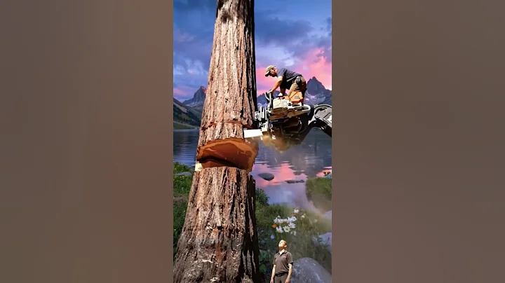 Wait… JCB with Chainsaw Can Do THIS?😲🌲🔥#jcb#shorts#wood#chainsaw#jujalarimfunk#viral#excavator#trend