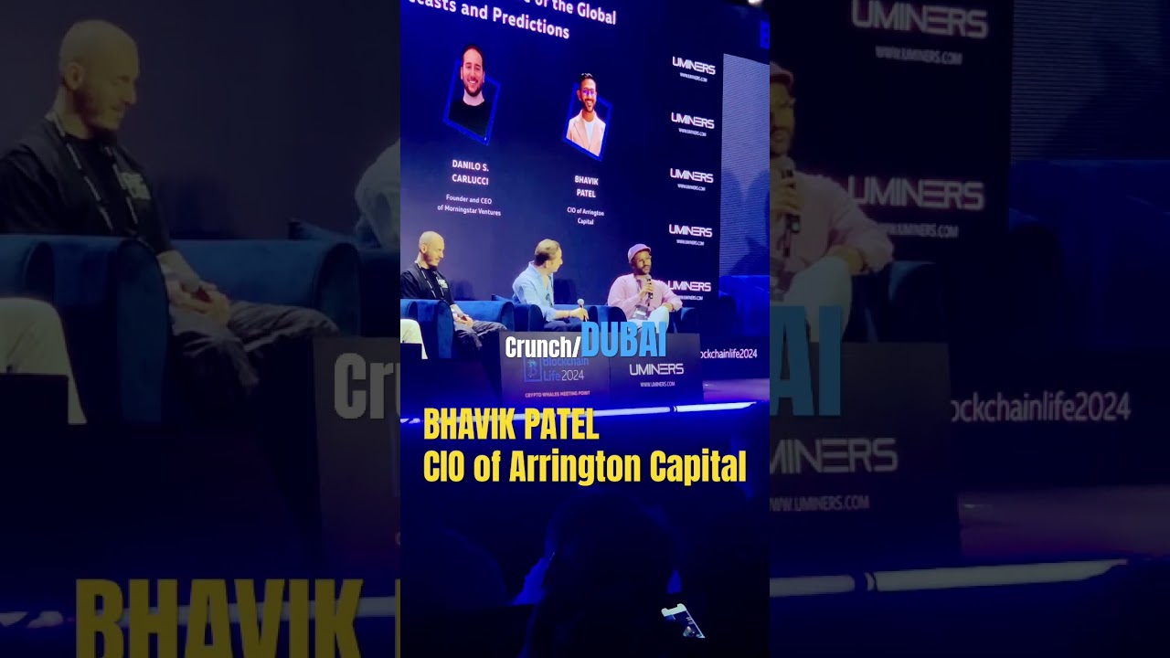 BHAVIK PATEL CIO of Arrington Capital #blockchainlife2024 soon  #venturecapital at CrunchDubai.com - YouTube