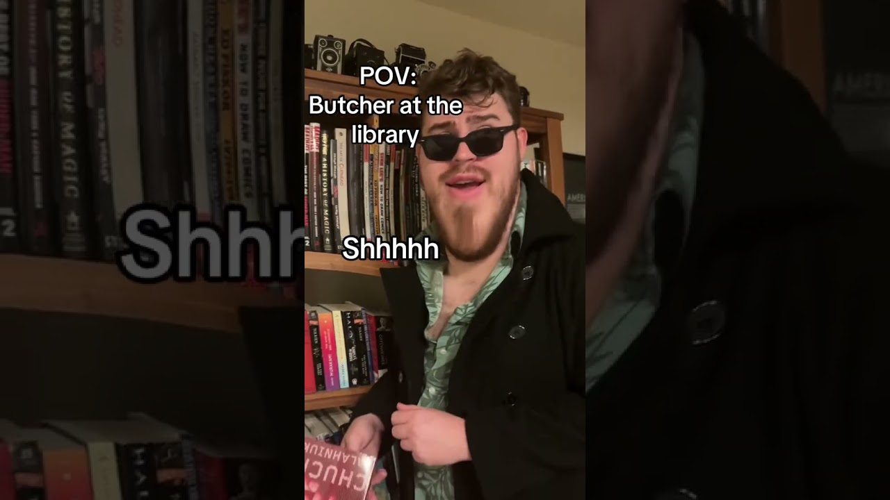 Billy Butcher at the library 