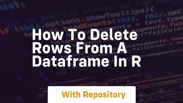 how to delete rows from a dataframe in r