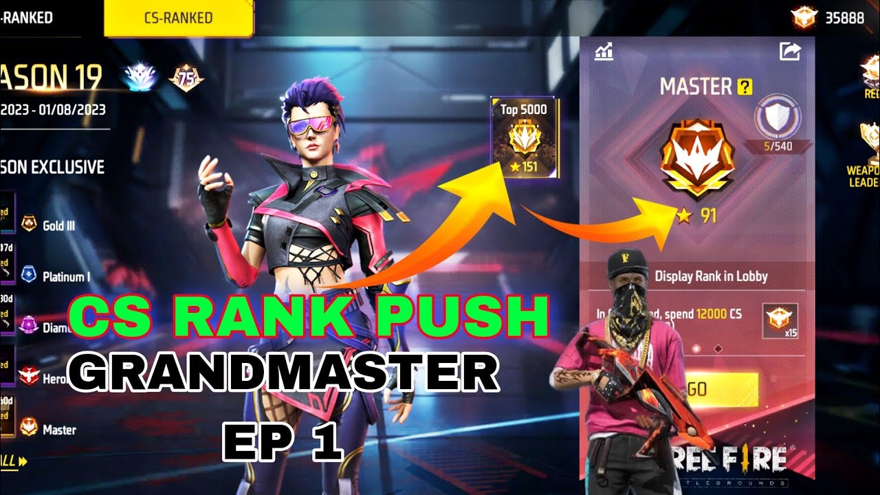 CS Rank Push Grandmaster 💓. Free Fire Funny Video 🤣#csrankpush - YouTube