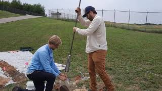 Download Lagu Chris Zahasky and Elliot Draxler use an auger to collect soil samples MP3