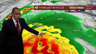 Hour-by-hour forecast for Hurricane Idalia