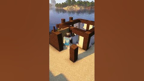 Minecraft Beach House🏖️ For Build and No Music #minecraft