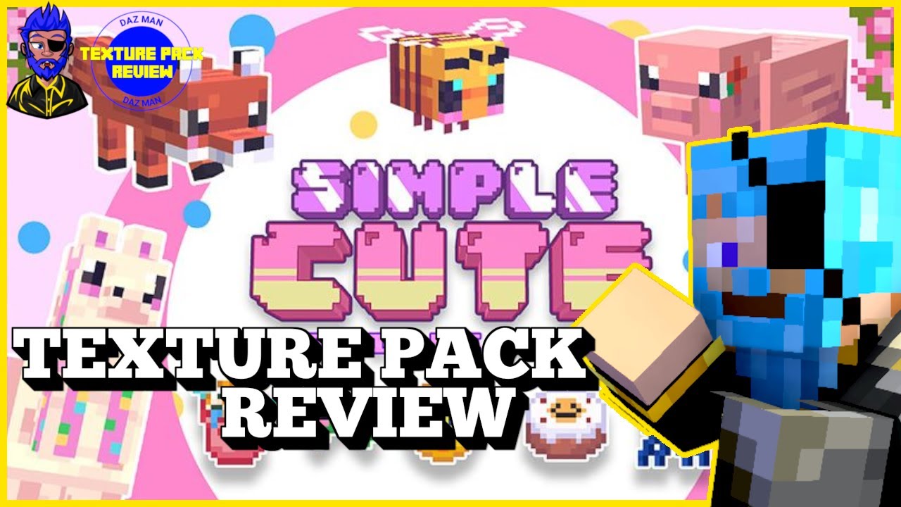 Daz Man Reviews Simple Cute Texture Pack In Minecraft Bedrock! Minecraft Texture Pack Review