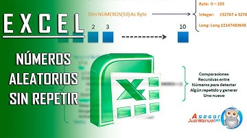 Números Aleatorios 🔴SIN REPETIR🔵 en excel - Vba