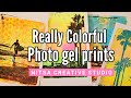 Colorful photo transfer print using a gelli plate  monoprint your own photos