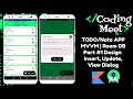 Todonote app  1  mvvm  room db  design insert update and view dialog  android studio kotlin
