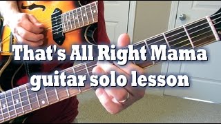 That's All Right Mama guitar solo lesson by Tom Conlon chords