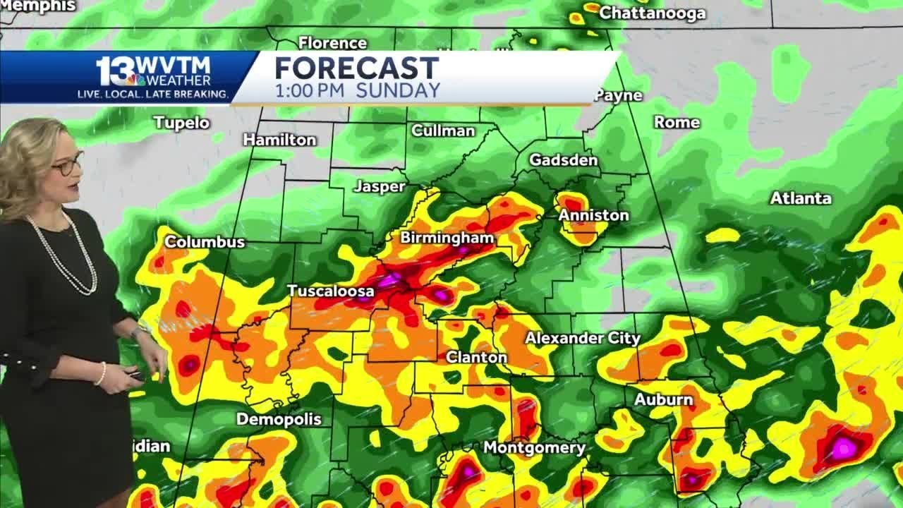 Increasing clouds Saturday and Storms Impact Sunday - YouTube