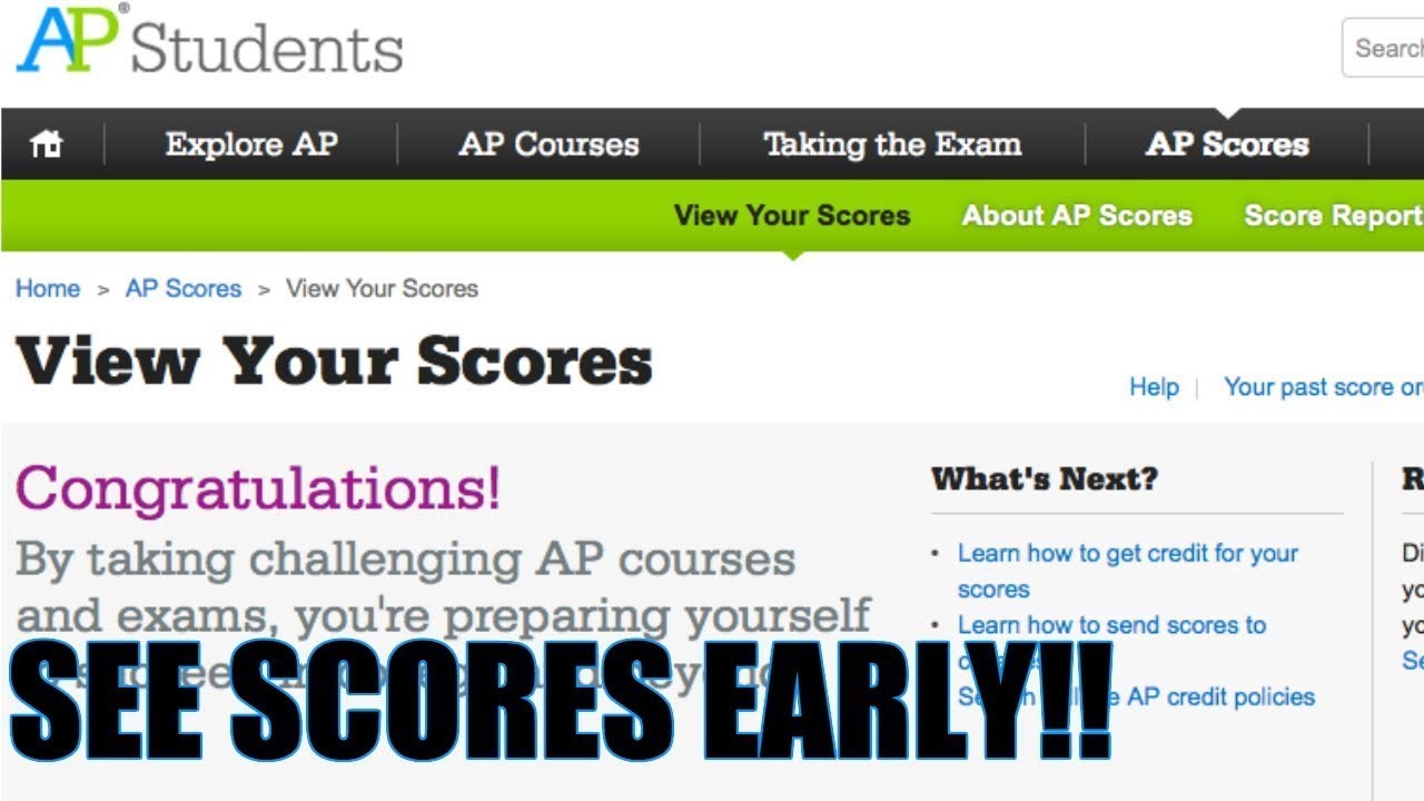 How to Get Your AP Scores Early!!! YouTube