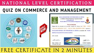 National Level E quiz on Commerce and Management - Part II | Online Management Quiz | Commerce Quiz