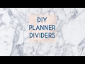 DIY Planner Dividers