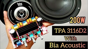Bia Acoustic subwoofer | TPA 3116 P 200W 2.1full testing