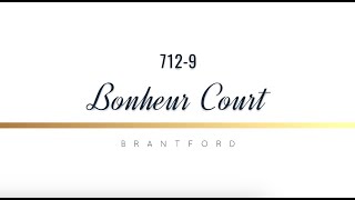 Condo For Sale: 712-9 Bonheur Court, Brantford