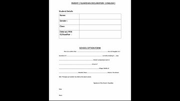 parent declaration form