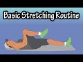 Beginner basic full body stretches  stretching exercises routine for flexibility beginners