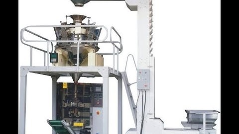 Automatica 10 head Multihead Weigher with packaging machine for almonds with Z type elevator
