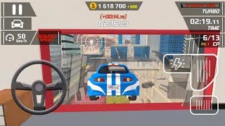 Smash Car Hit - Blue Sport Car Driving Simulator Impossible City Stunts Android Gameplay walkthrough screenshot 4
