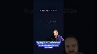 The Two-Minute TCR, September 19 2026 - the most important or under-covered stories since yesterday