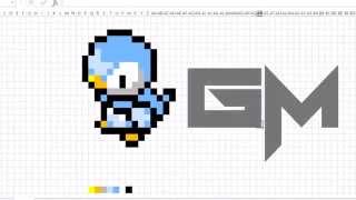 Pokemon Pixelart : Piplup (How to Draw 8-bit Pokemon)