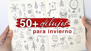 50 DIBUJOS BONITOS PARA DECORAR TUS APUNTES Y LIBRETAS : EDICION INVIERNO